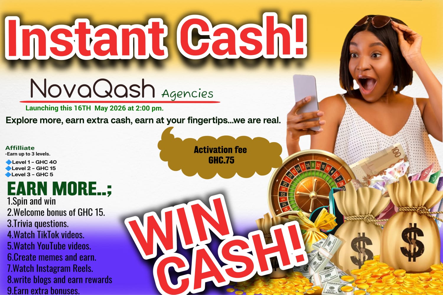 NovaQash – Make Every Click Count